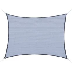 Outsunny Voile D'ombrage Rectangulaire Anti-UV HDPE 4L X 3l M Gris - Gris