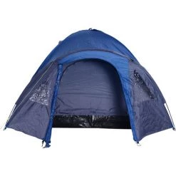 Outsunny Tente De Camping Familiale 4-5 Personnes Montage Facile Double Porte Et Fenêtres Dim. 3L X 2,50l X 1,30H M Fibre Verre Polyester Bleu Marine -Outsunny Soldes Magasin 11572881 5