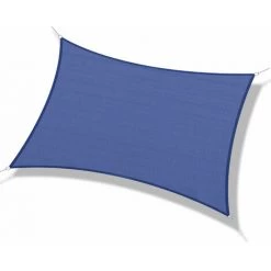 Outsunny Voile D'ombrage Rectangulaire Anti-UV HDPE 4L X 3l M Bleu
