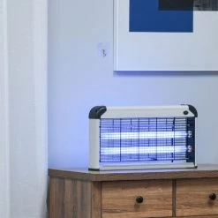 Outsunny Lampe UV Anti-insectes Anti Moustique Tue Mouche électrique Destructeur D'insectes 30 W Noir Gris - Noir -Outsunny Soldes Magasin 11764741 4