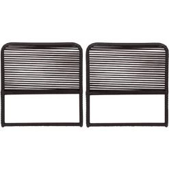 Outsunny Lot De 2 Accoudoirs Salon De Jardin Dim. 63L X 60l Cm (épaisseur : 2,5 Cm) Résine Tressée Chocolat - Marron -Outsunny Soldes Magasin 11952812 2