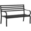 Outsunny Banc De Jardin Design Contemporain 2 Places Dim. 127L X 58l X 82H Cm Métal époxy Noir - Noir 2 Outsunny Banc De Jardin Design Contemporain 2 Places Dim. 127L X 58l X 82H Cm Métal époxy Noir - Noir -Outsunny Soldes Magasin 11987123 1