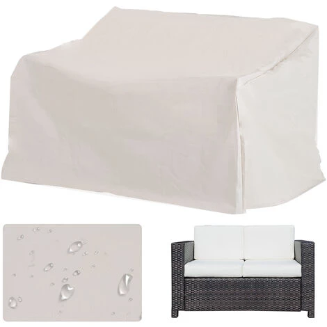 Outsunny Housse De Protection Mobilier De Jardin Bâche étanche 140L X 84l X 56/94H Cm Oxford Haute Densité 600D Beige - Beige 4 Outsunny Housse De Protection Mobilier De Jardin Bâche étanche 140L X 84l X 56/94H Cm Oxford Haute Densité 600D Beige - Beige – Image 2