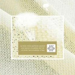 Outsunny Voile D'ombrage Rectangulaire 3 X 4 M Polyéthylène Haute Densité Résistant Aux UV Coloris Crème - Crème -Outsunny Soldes Magasin 17063402 5