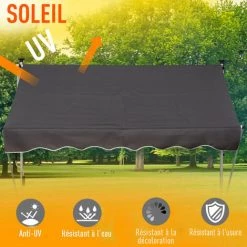 Outsunny Store Banne Manuel Rétractable 2L X 1,5l X 1,7-2,8H M Inclinaison Réglable Installation Rapide Métal Alu Polyester Gris 10 Outsunny Store Banne Manuel Rétractable 2L X 1,5l X 1,7-2,8H M Inclinaison Réglable Installation Rapide Métal Alu Polyester Gris -Outsunny Soldes Magasin 17586921 4