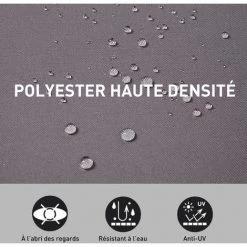 Outsunny Store Latéral Brise-vue Paravent Rétractable Dim. 3L X 1,60H M Alu. Polyester Anti-UV Haute Densité 280 G/m² Gris -Outsunny Soldes Magasin 17800330 5