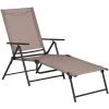 Outsunny Bain De Soleil Pliable Transat Inclinable 5 Positions Chaise Longue Grand Confort Avec Accoudoirs Dim. 152L X 65l X 100H Cm Métal époxy Textilène Sable - Marron -Outsunny Soldes Magasin 18253114 1