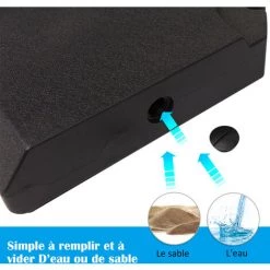 Outsunny Pied De Parasol Lot De 4 Dalles Pour Parasol à Lester Dim. Tot. 100L X 100l X 9,5H Cm HDPE Noir 11 Outsunny Pied De Parasol Lot De 4 Dalles Pour Parasol à Lester Dim. Tot. 100L X 100l X 9,5H Cm HDPE Noir -Outsunny Soldes Magasin 18261308 5