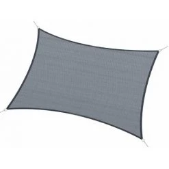 Outsunny Voile D'ombrage Rectangulaire 6L X 4l M HDPE Gris - Gris