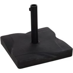 Outsunny Pied De Parasol Base De Lestage Parasol Carré Dim. 41,5L X 41,5I X 35H Cm Poids Net 20 Kg Ciment HDPE Noir