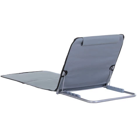 Outsunny Lot De 2 Tapis De Plage Rembourré - Matelas De Plage - Nattes De Plage - Dossier Inclinable Multi-positions - Sac Transport Inclus - Métal Polyester PE Gris 7 Outsunny Lot De 2 Tapis De Plage Rembourré - Matelas De Plage - Nattes De Plage - Dossier Inclinable Multi-positions - Sac Transport Inclus - Métal Polyester PE Gris – Image 5