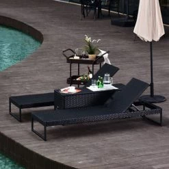 Outsunny Lot De 2 Transats Bains De Soleil Design - Grand Confort - Matelas Déhoussable Crème, Inclinaison Réglable Multi-positions - Table Basse - Résine Tressée 4 Fils Noir - Noir 11 Outsunny Lot De 2 Transats Bains De Soleil Design - Grand Confort - Matelas Déhoussable Crème, Inclinaison Réglable Multi-positions - Table Basse - Résine Tressée 4 Fils Noir - Noir -Outsunny Soldes Magasin 18945173 5