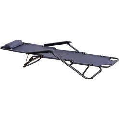Outsunny Chaise Longue Pliable Bain De Soleil Transat De Relaxation Dossier Inclinable Avec Repose-pied Polyester Oxford Gris - Gris 9 Outsunny Chaise Longue Pliable Bain De Soleil Transat De Relaxation Dossier Inclinable Avec Repose-pied Polyester Oxford Gris - Gris -Outsunny Soldes Magasin 1954706 3
