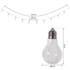 Outsunny Guirlandes Lumineuses Solaires Extérieures - Lot De 2 Pièces - Total 20 Ampoules LED Blanc Chaud - Longueur Totale 7,6 M - Norme IP44 9 Outsunny Guirlandes Lumineuses Solaires Extérieures - Lot De 2 Pièces - Total 20 Ampoules LED Blanc Chaud - Longueur Totale 7,6 M - Norme IP44 -Outsunny Soldes Magasin 24672978 3