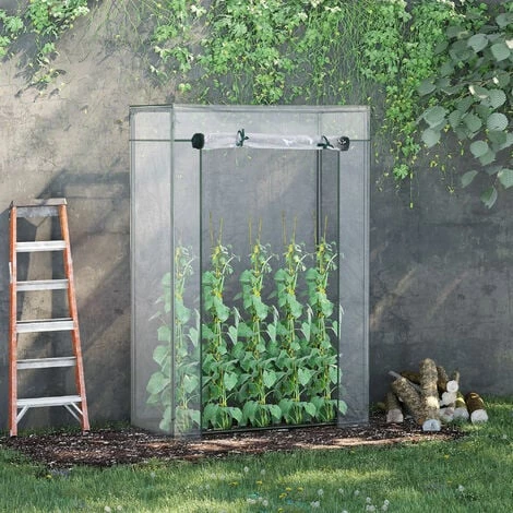 Outsunny Serre De Jardin Serre à Tomates 1L X 0,5l X 1,5H M Porte Zippée Déroulante Acier Thermolaqué PVC Haute Densité 140 G/m² Anti-UV 4 Outsunny Serre De Jardin Serre à Tomates 1L X 0,5l X 1,5H M Porte Zippée Déroulante Acier Thermolaqué PVC Haute Densité 140 G/m² Anti-UV – Image 2