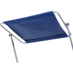 Outsunny Transat Bain De Soleil Pliable Grand Confort Dossier Et Pare-soleil Réglable Multi-positions Bleu -Outsunny Soldes Magasin 25008230 5