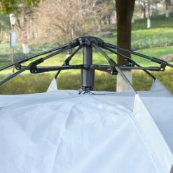 Outsunny Tente Pop Up Montage Instantané - Tente De Camping 3-4 Pers. - 2 Grandes Portes - Dim. 2,6L X 2,6l X 1,5H M Fibre Verre Polyester Oxford Noir Gris -Outsunny Soldes Magasin 25008392 5