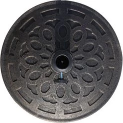 Outsunny Pied De Parasol Base De Lestage Parasol Rond Résine Imitation Fonte Motif Rosace Ø 49 Cm Poids Net 12 Kg Bronze - Marron -Outsunny Soldes Magasin 25008659 3