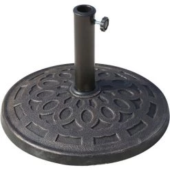 Outsunny Pied De Parasol Base De Lestage Parasol Rond Résine Imitation Fonte Motif Rosace Ø 49 Cm Poids Net 12 Kg Bronze - Marron -Outsunny Soldes Magasin 25008659 4