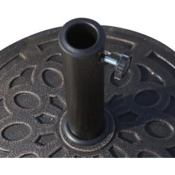 Outsunny Pied De Parasol Base De Lestage Parasol Rond Résine Imitation Fonte Motif Rosace Ø 49 Cm Poids Net 12 Kg Bronze - Marron -Outsunny Soldes Magasin 25008659 5