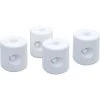 Outsunny Lot De 4 Poids De Lestage Cylindrique Pour Tonnelle Barnum Tente Dim. Ø 22 / Ø 24 X 25H Cm Polyéthylène Blanc