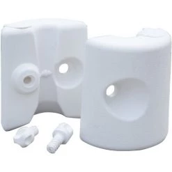 Outsunny Lot De 4 Poids De Lestage Cylindrique Pour Tonnelle Barnum Tente Dim. Ø 22 / Ø 24 X 25H Cm Polyéthylène Blanc -Outsunny Soldes Magasin 25009008 4