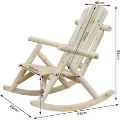 Outsunny Fauteuil De Jardin Adirondack à Bascule Rocking Chair Style Néo-rétro Assise Dossier Ergonomique Bois Naturel De Pin - Marron 9 Outsunny Fauteuil De Jardin Adirondack à Bascule Rocking Chair Style Néo-rétro Assise Dossier Ergonomique Bois Naturel De Pin - Marron -Outsunny Soldes Magasin 25009076 3