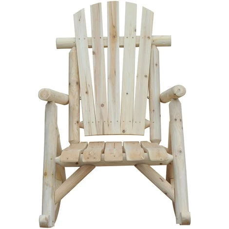 Outsunny Fauteuil De Jardin Adirondack à Bascule Rocking Chair Style Néo-rétro Assise Dossier Ergonomique Bois Naturel De Pin - Marron 6 Outsunny Fauteuil De Jardin Adirondack à Bascule Rocking Chair Style Néo-rétro Assise Dossier Ergonomique Bois Naturel De Pin - Marron – Image 4