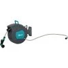 Outsunny Dévidoir Mural Enrouleur Automatique Pivotant 180° Tuyau 15 + 1,4 M Avec Lance Arrosage Support Mural Intégré Turquoise Gris - Turquoise -Outsunny Soldes Magasin 28242723 1