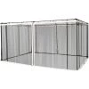 Outsunny Moustiquaires Pour Tonnelle Barnum Pavillon De Jardin 3 X 4 M - Lot De 4 Moustiquaires Zippées + Crochets D'attaches - Polyester Nylon -Outsunny Soldes Magasin 28262266 1