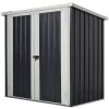Outsunny Abri De Jardin - Remise Pour Outils - Abri Vélo - Abri Poubelle - 2 Portes Verrouillables - Dim. 147L X 86l X 134H Cm - Tôle D'acier Noir Blanc - Noir -Outsunny Soldes Magasin 28278734 1