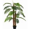 Outsunny Palmier Artificiel Hauteur 1,2 M Arbre Artificiel Tronc Branches Lichen Feuilles Grand Réalisme Pot Inclus - Vert -Outsunny Soldes Magasin 28443662 1
