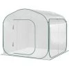 Outsunny Serre Pop-up - Serre De Jardin Pop-up - Porte Zippée Enroulable - Dim. 2,08L X 2,08l X 1,95H M - Sac Transport Inclus - PE Blanc Vert - Blanc -Outsunny Soldes Magasin 28603475 1