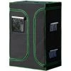 Outsunny Chambre De Culture Hydroponique Tente De Culture Grow Box 0,9L X 0,6l X 1,35H M Jardinière Incluse Oxford 600D Mylar Noir Vert -Outsunny Soldes Magasin 28910011 1