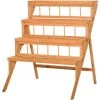 Outsunny Étagère échelle à Fleurs En Bois - Porte Plante Bois 4 étagères - Bois Sapin Pré-huilé -Outsunny Soldes Magasin 28910081 1