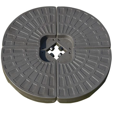 Outsunny Lot De 4 Poids De Lestage Pour Parasols Déportés Dim. Totales 100L X 100l X 10H Cm HDPE Café 3 Outsunny Lot De 4 Poids De Lestage Pour Parasols Déportés Dim. Totales 100L X 100l X 10H Cm HDPE Café
