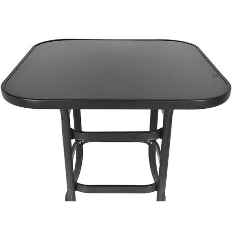 Outsunny Ensemble Salon De Jardin Bar 3 Pièces 2 Tabourets Pivotants + 1 Table Bistro Plateau Verre Trempé Acier Textilène Marron - Marron 6 Outsunny Ensemble Salon De Jardin Bar 3 Pièces 2 Tabourets Pivotants + 1 Table Bistro Plateau Verre Trempé Acier Textilène Marron - Marron – Image 4