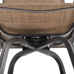 Outsunny Ensemble Salon De Jardin Bar 3 Pièces 2 Tabourets Pivotants + 1 Table Bistro Plateau Verre Trempé Acier Textilène Marron - Marron 11 Outsunny Ensemble Salon De Jardin Bar 3 Pièces 2 Tabourets Pivotants + 1 Table Bistro Plateau Verre Trempé Acier Textilène Marron - Marron -Outsunny Soldes Magasin 29549324 5