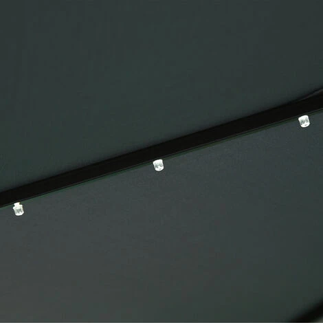 Outsunny Parasol Déporté Octogonal Parasol LED Inclinable Manivelle Piètement Acier Dim. Ø 3 X 2,6H M Gris 6 Outsunny Parasol Déporté Octogonal Parasol LED Inclinable Manivelle Piètement Acier Dim. Ø 3 X 2,6H M Gris – Image 4