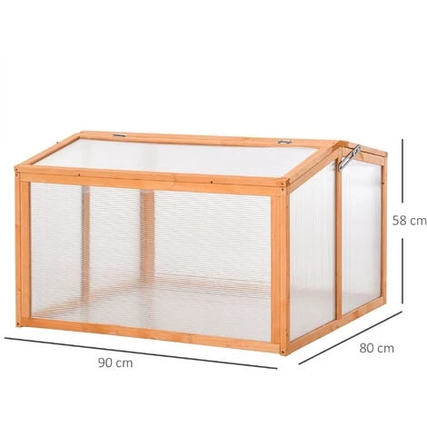 Outsunny Mini Serre De Jardin Serre à Tomates Dim. 90L X 80l X 58H Cm Toits Ouvrables Panneaux De Polycarbonate Bois Sapin Pré-huilé 5 Outsunny Mini Serre De Jardin Serre à Tomates Dim. 90L X 80l X 58H Cm Toits Ouvrables Panneaux De Polycarbonate Bois Sapin Pré-huilé – Image 3