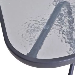 Outsunny Table De Jardin Rectangulaire Dim. 140L X 80l X 70H Cm Métal époxy Gris Plateau Verre Trempé -Outsunny Soldes Magasin 30108394 4