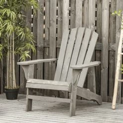 Outsunny Fauteuil De Jardin Adirondack Dim. 78L X 89P X 88H Cm Bois Massif Sapin Gris Effet Vieilli 10 Outsunny Fauteuil De Jardin Adirondack Dim. 78L X 89P X 88H Cm Bois Massif Sapin Gris Effet Vieilli -Outsunny Soldes Magasin 30108428 4