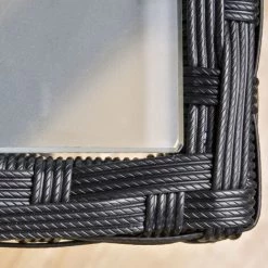 Outsunny Table Basse De Jardin Plateau Verre Trempé 5 Mm Résine Tressée Imitation Rotin Noir -Outsunny Soldes Magasin 30108469 5