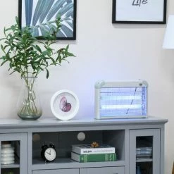 Outsunny Lampe UV Anti-insectes Anti Moustique Tue Mouche électrique Destructeur D'insectes 20 W Gris - Gris -Outsunny Soldes Magasin 30281182 4