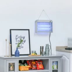 Outsunny Lampe UV Anti-insectes Anti Moustique Tue Mouche électrique Destructeur D'insectes 20 W Gris - Gris -Outsunny Soldes Magasin 30281182 5