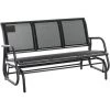 Outsunny Banc à Bascule De Jardin 3 Places Design Contemporain Grand Confort Accoudoirs Assise Et Dossier Ergonomique Acier Textilène Noir 2 Outsunny Banc à Bascule De Jardin 3 Places Design Contemporain Grand Confort Accoudoirs Assise Et Dossier Ergonomique Acier Textilène Noir -Outsunny Soldes Magasin 30281190 1