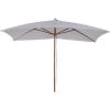 Outsunny Parasol Droit Rectangulaire De Jardin Grande Taille Dim. 3L X 2l X 2,5H M Blanc - Blanc -Outsunny Soldes Magasin 30472318 1