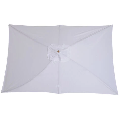 Outsunny Parasol Droit Rectangulaire De Jardin Grande Taille Dim. 3L X 2l X 2,5H M Blanc - Blanc 7 Outsunny Parasol Droit Rectangulaire De Jardin Grande Taille Dim. 3L X 2l X 2,5H M Blanc - Blanc – Image 5