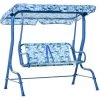 Outsunny Balancelle De Jardin 2 Places Pour Enfants Ceintures Sécurité Réglables Accoudoirs Pare-soleil Inclinable Motif Requin Bleu -Outsunny Soldes Magasin 30632823 1