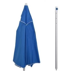 Outsunny Parasol Inclinable Octogonal Ø 190 Cm Tissu Polyester Haute Densité Anti-UV Hauteur Réglable Mât Alu Sac De Transport Inclus Bleu -Outsunny Soldes Magasin 30633007 4